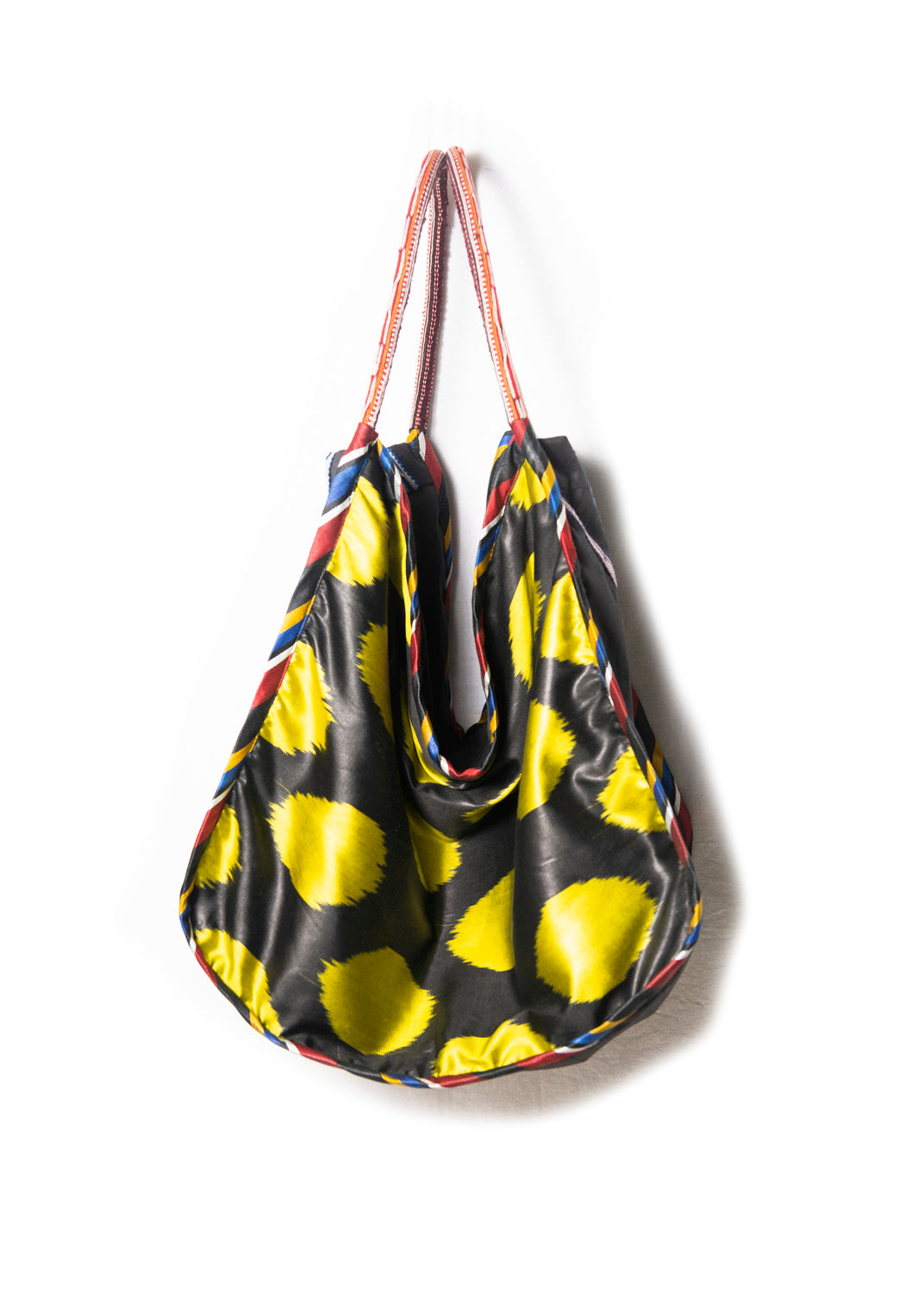 LARGE SILK IKAT COMBO HOBO BAG