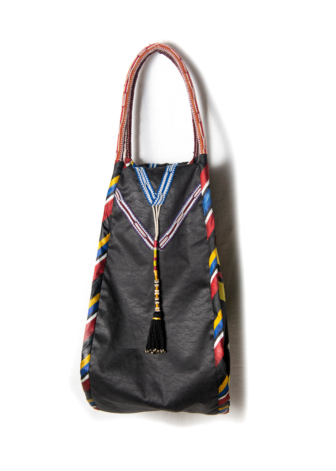 LARGE SILK IKAT COMBO HOBO BAG