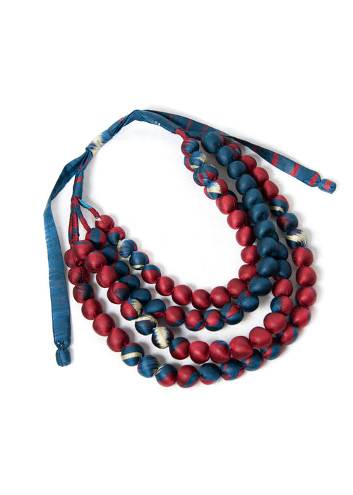 Beaded silk necklace
