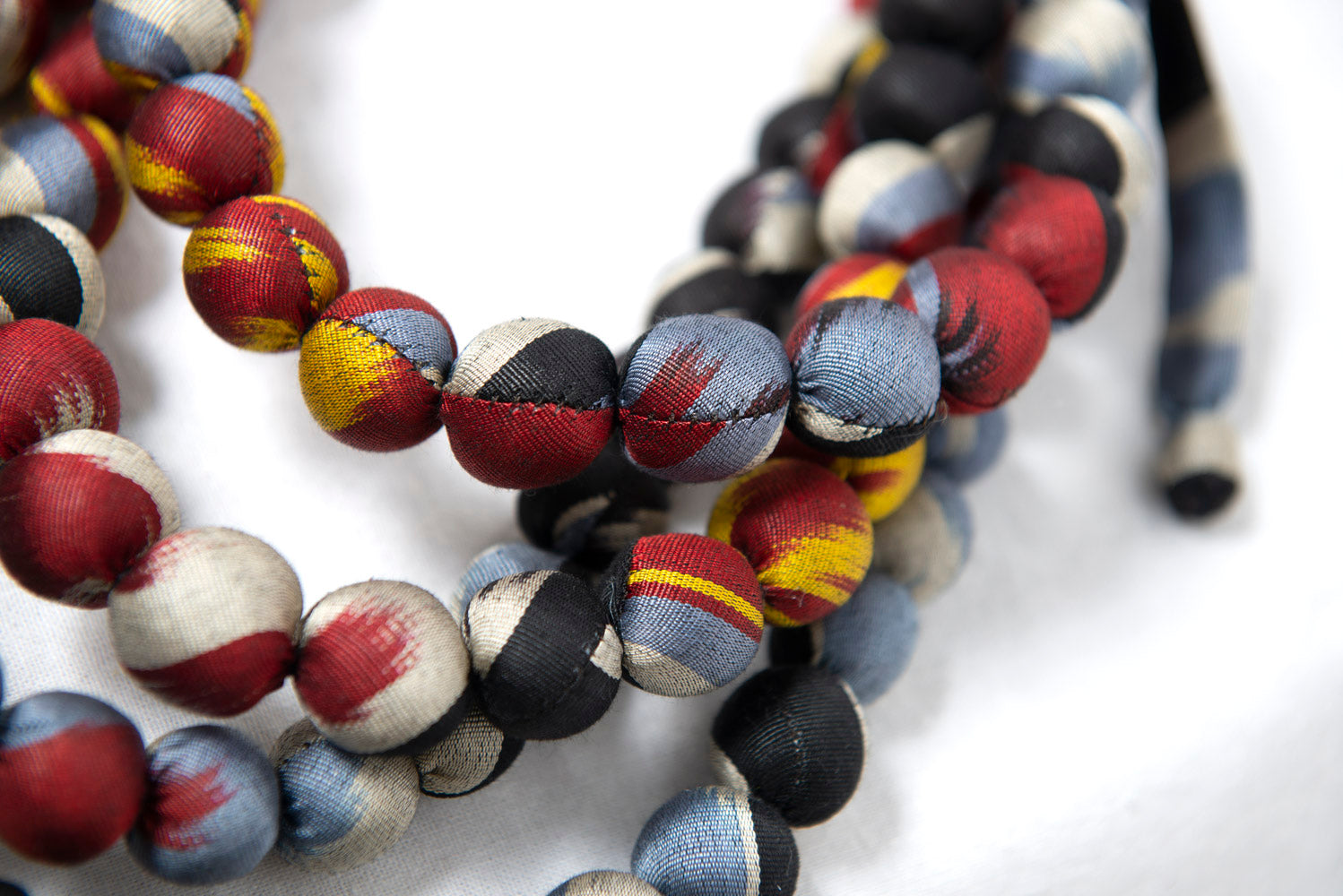 SILK IKAT BEADED NECKLACE