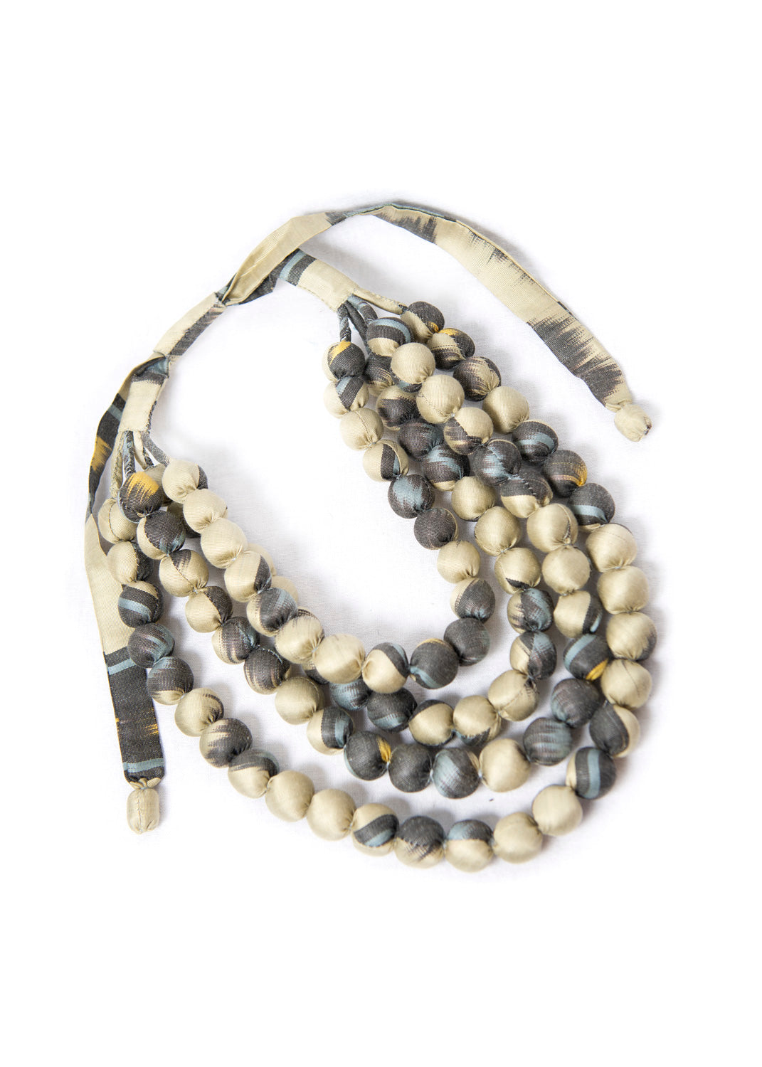 Beaded silk necklace