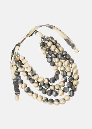 Beaded silk necklace