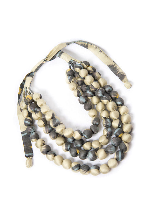 Beaded silk necklace