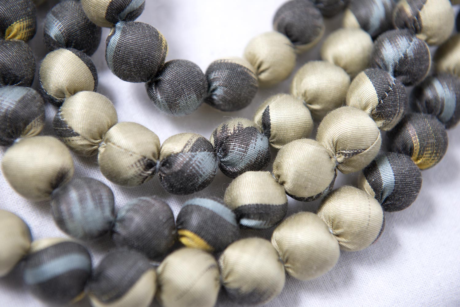 Beaded silk necklace