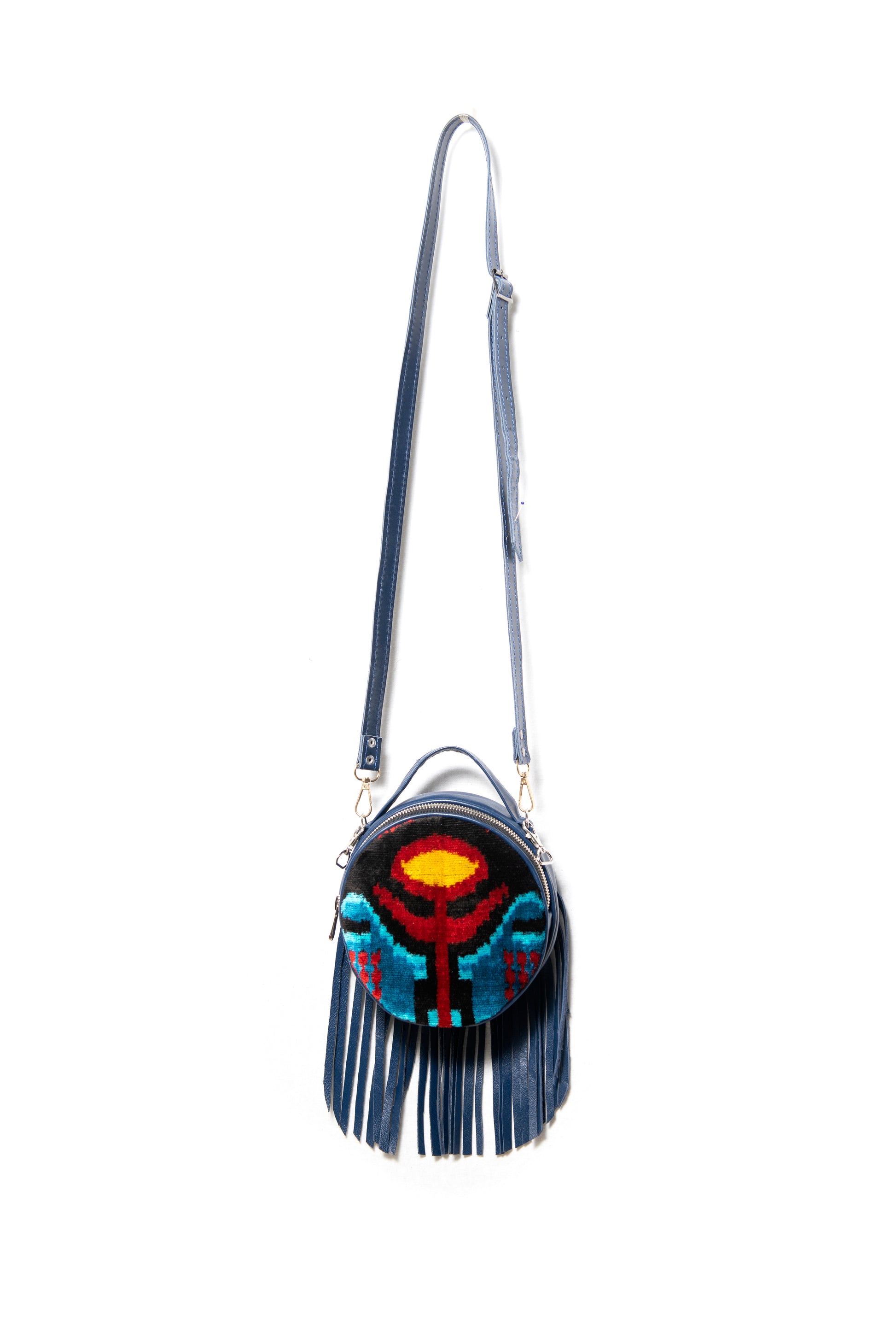 IKAT VELVET SHOULDER BAG