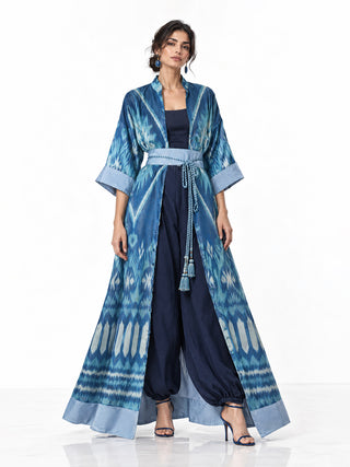 ONE-OF-A-KIND SILK IKAT MAXI KAFTAN  IK105