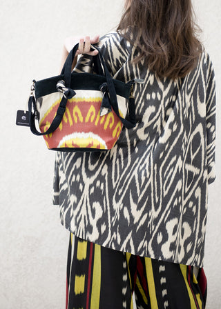 HANDBAG WITH SUEDE