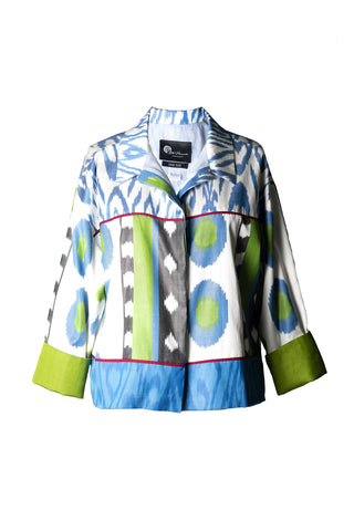 Short Silk Ikat Jacket IK91/IK87