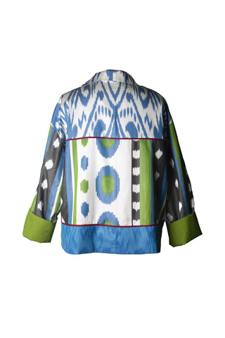 Short Silk Ikat Jacket IK91/IK87