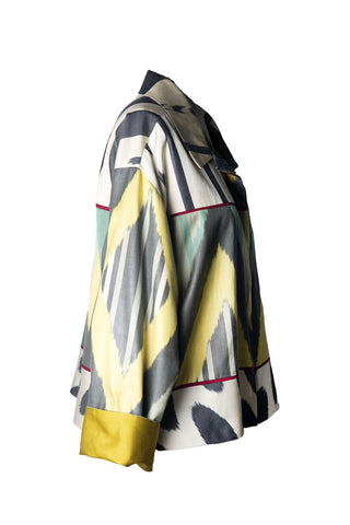 SHOR SILK IKAT COMBO JACKET IK94/IK90