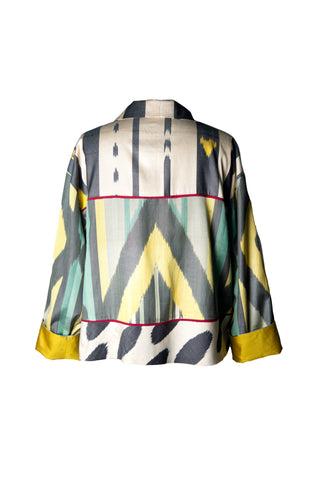SHOR SILK IKAT COMBO JACKET IK94/IK90