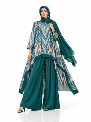 HIGH-LOW SILK IKAT TUNIC IK109