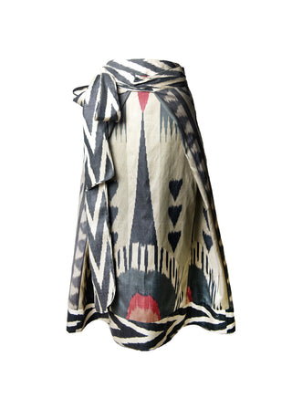 SILK IKAT COMBO WRAP SKIRT IK103/IK102