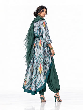 HIGH-LOW SILK IKAT TUNIC IK109