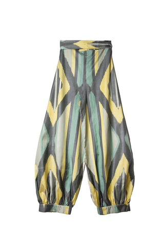 SILK IKAT REVERSIBLE HAREM PANTS IK94/IK90