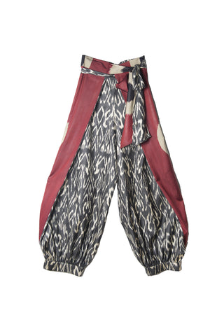 SILK IKAT REVERSIBLE HAREM PANTS IK100/IK96