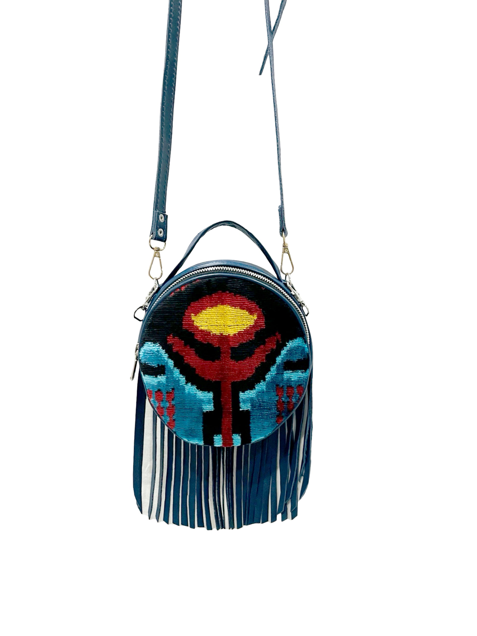 IKAT VELVET SHOULDER BAG