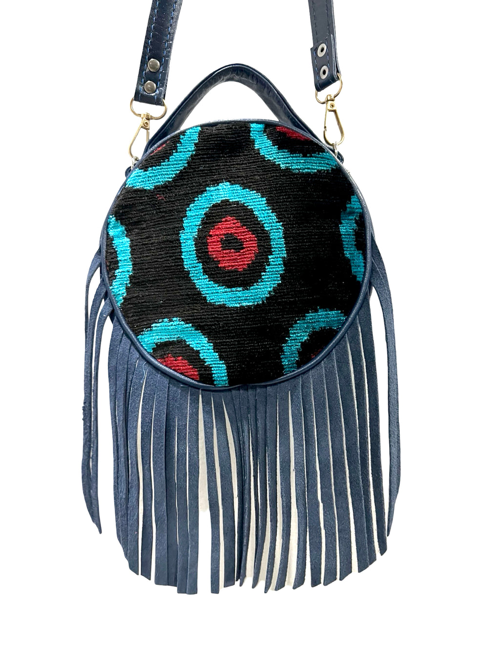 IKAT VELVET SHOULDER BAG