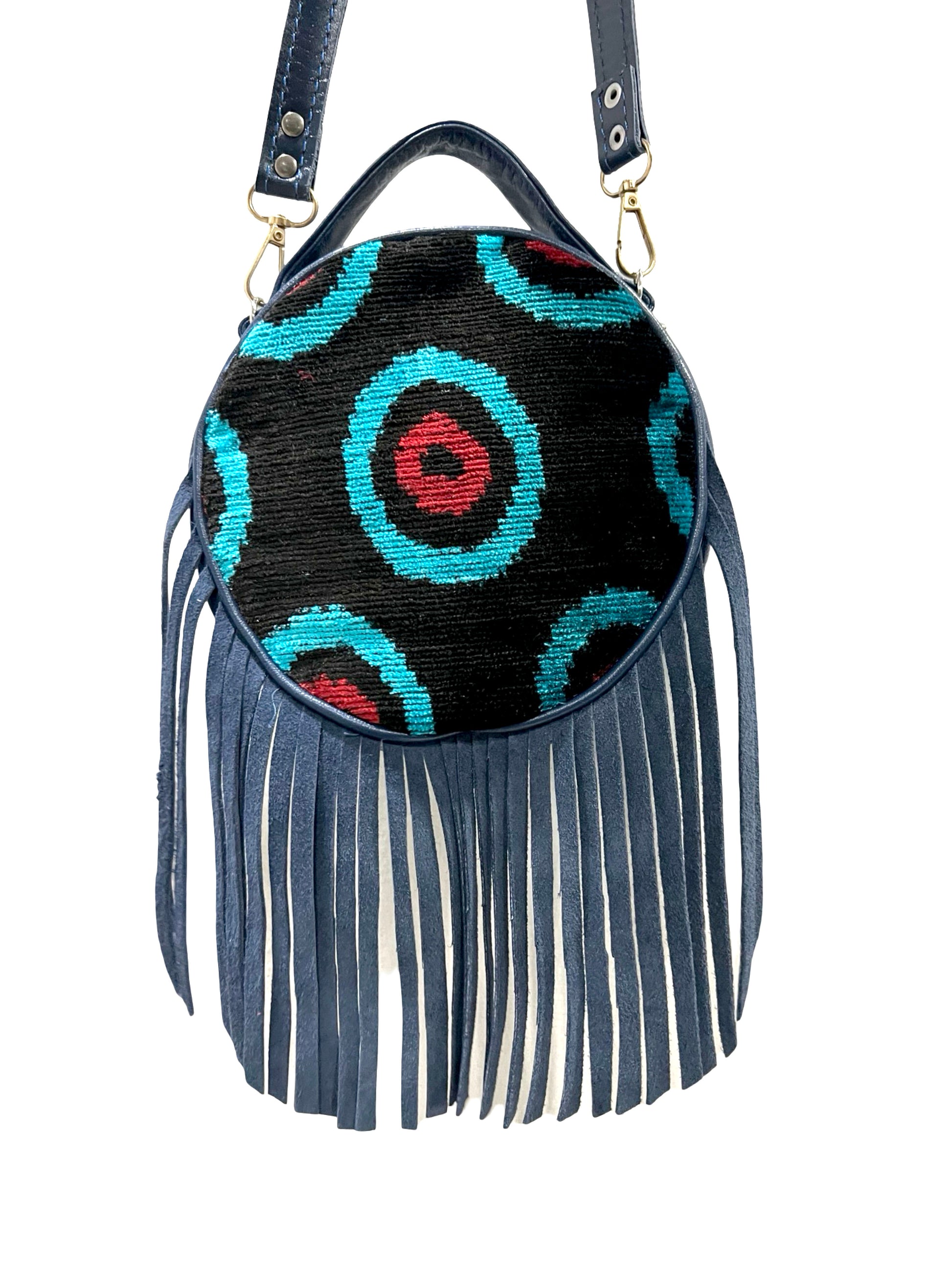 IKAT VELVET SHOULDER BAG
