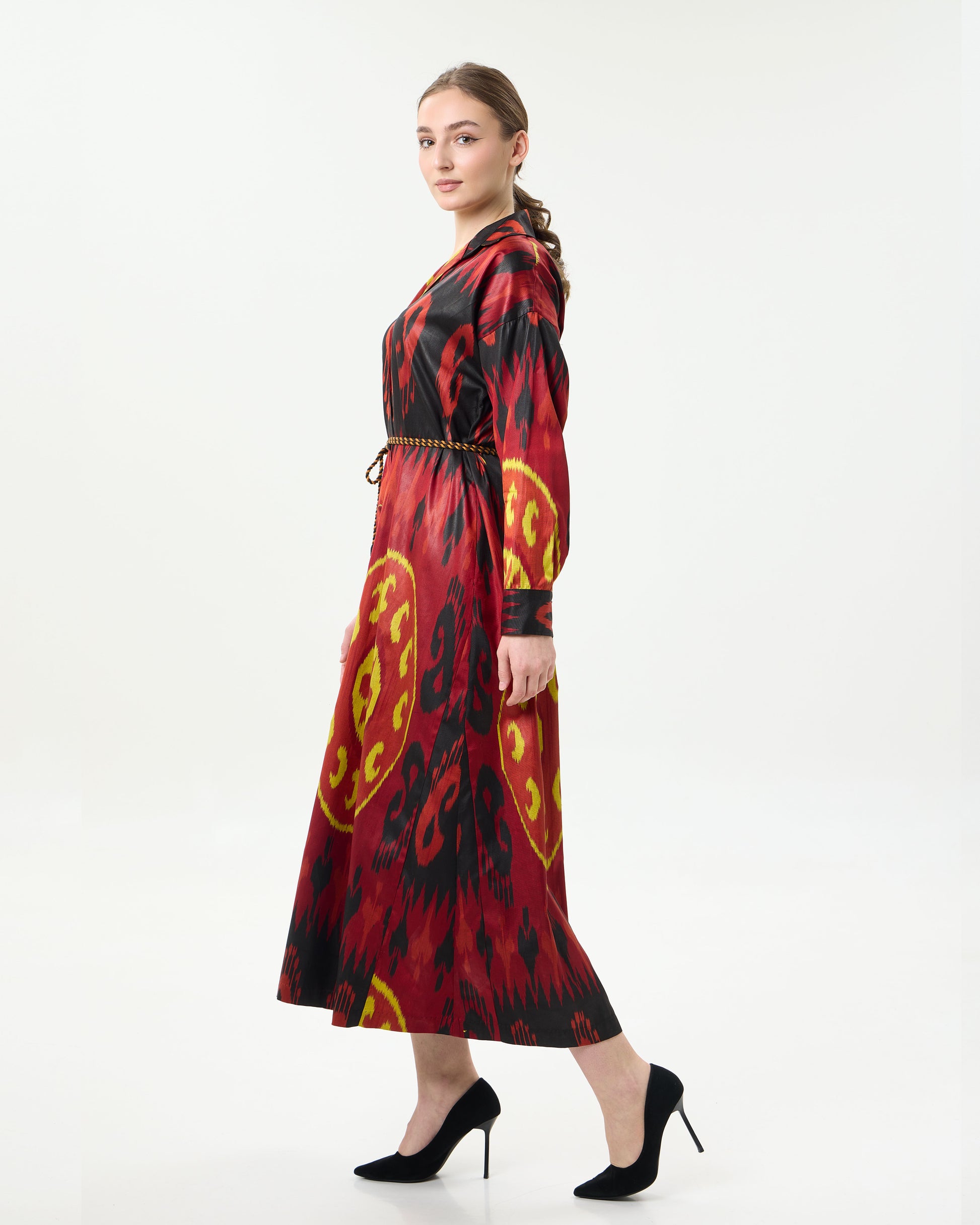 SILK IKAT SHIRT DRESS