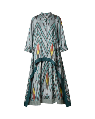 HIGH-LOW SILK IKAT TUNIC IK109