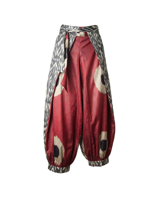 SILK IKAT REVERSIBLE HAREM PANTS IK100/IK96