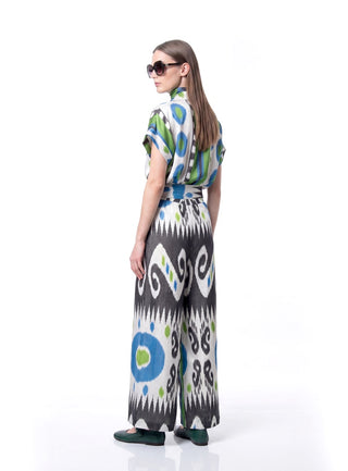 REVERSIBLE SILK IKAT WRAP PANTS IK92/IK91