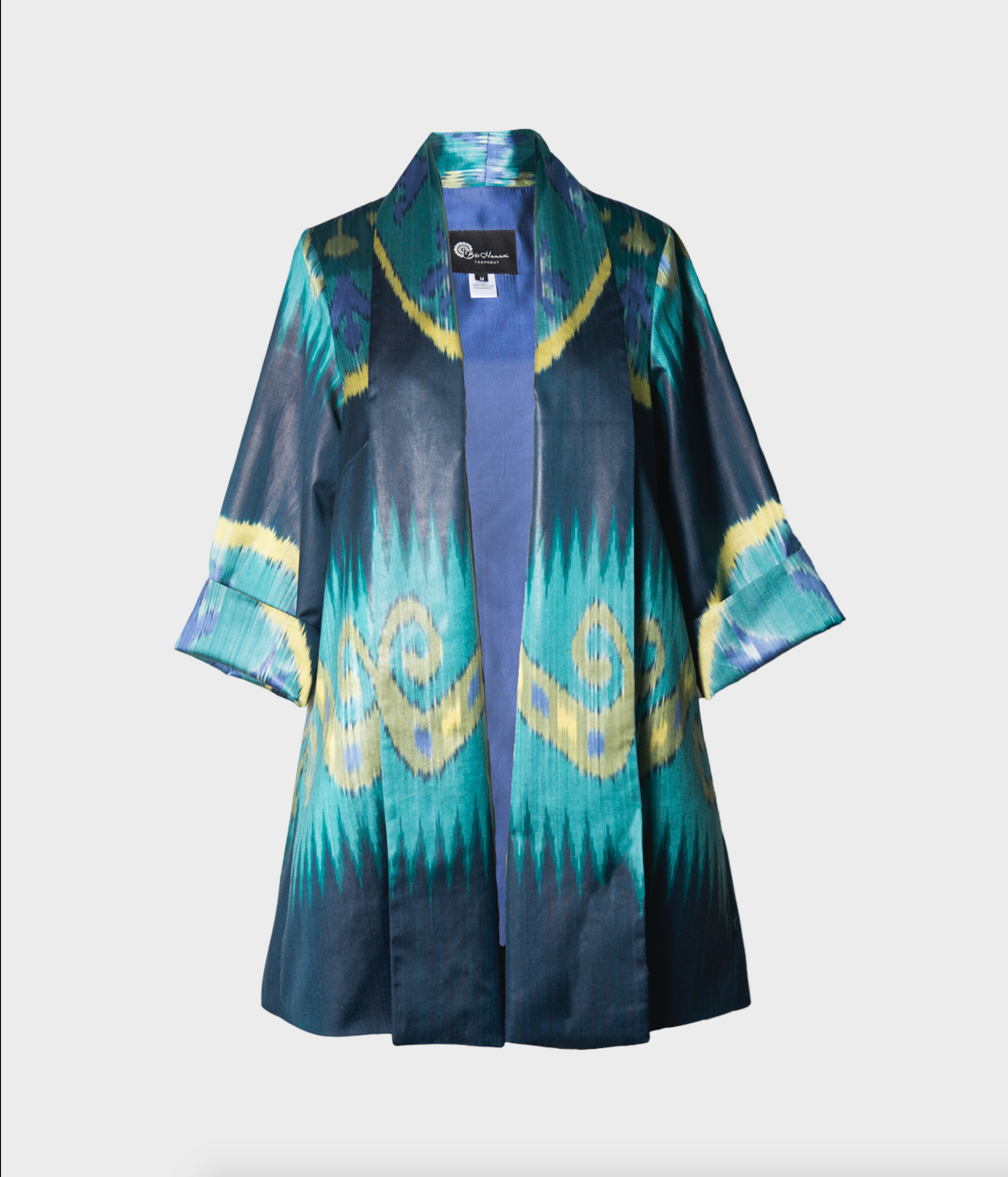 SILK IKAT SHAWL COLLAR JACKET