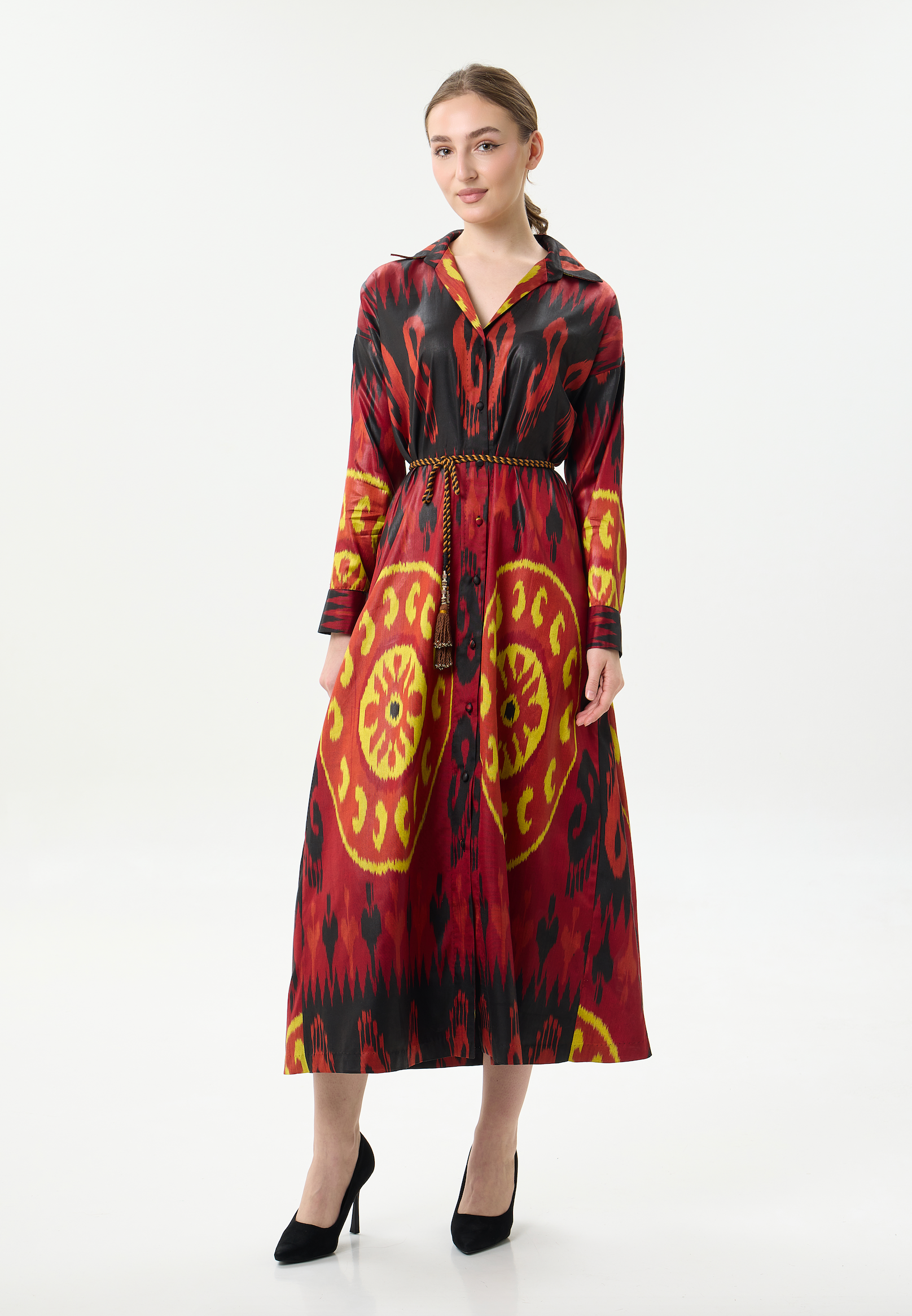 SILK IKAT SHIRT DRESS