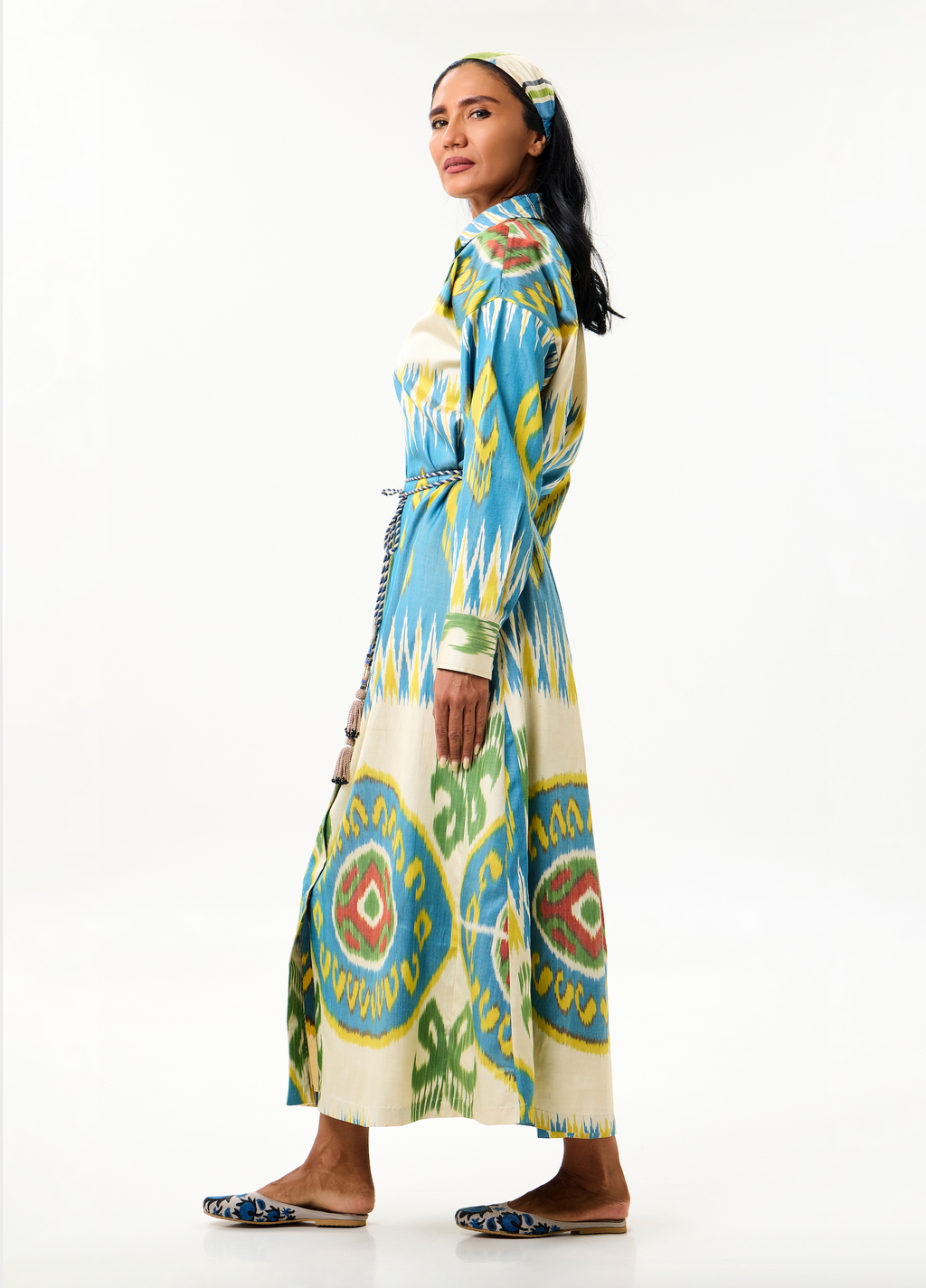 SILK IKAT SHIRT DRESS