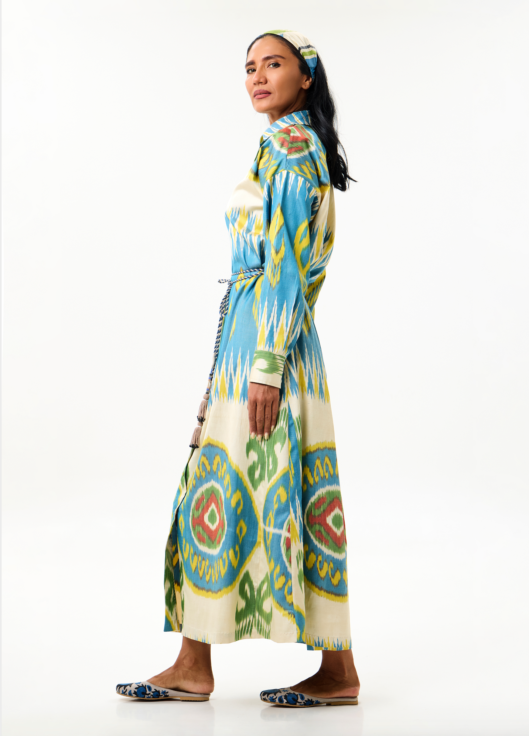 SILK IKAT SHIRT DRESS