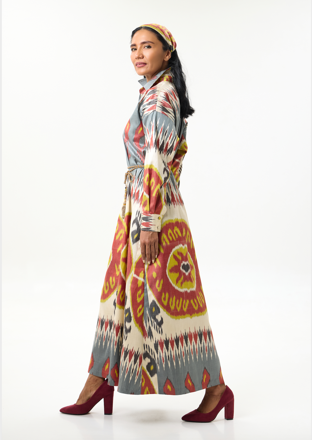 SILK IKAT SHIRT DRESS