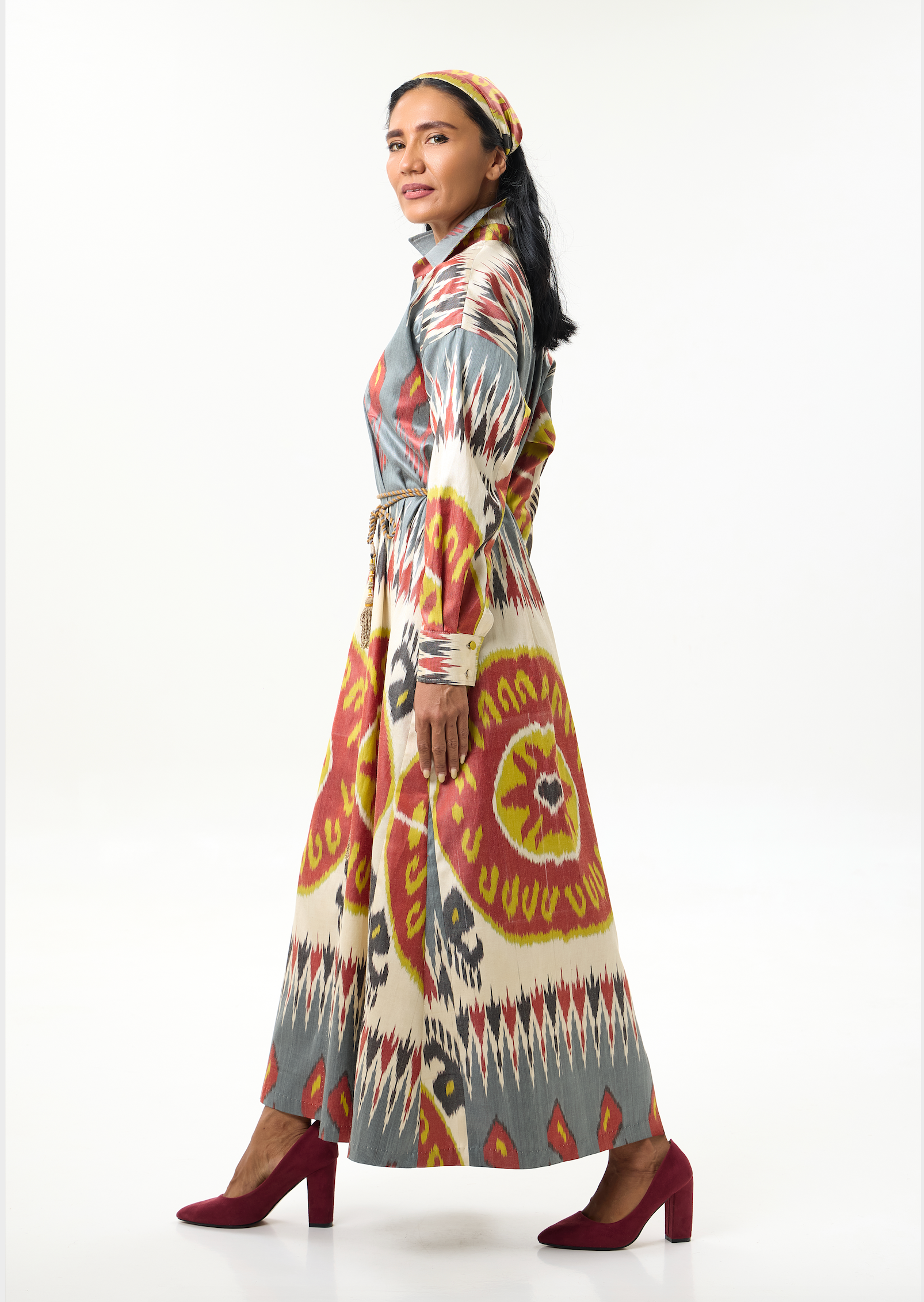 SILK IKAT SHIRT DRESS