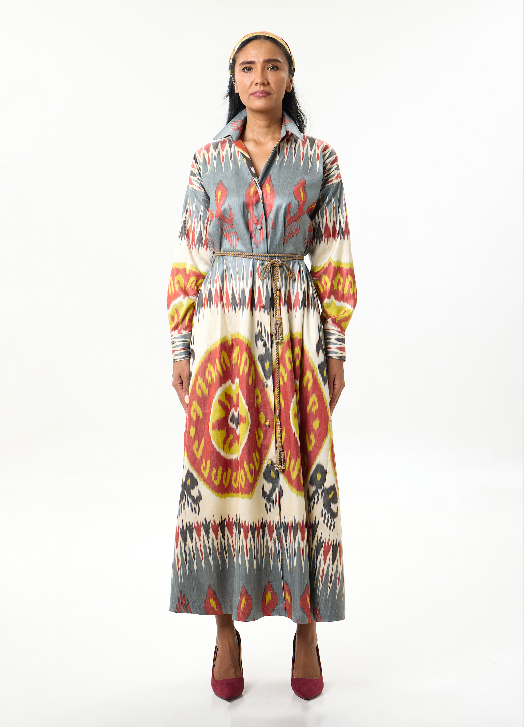 SILK IKAT SHIRT DRESS
