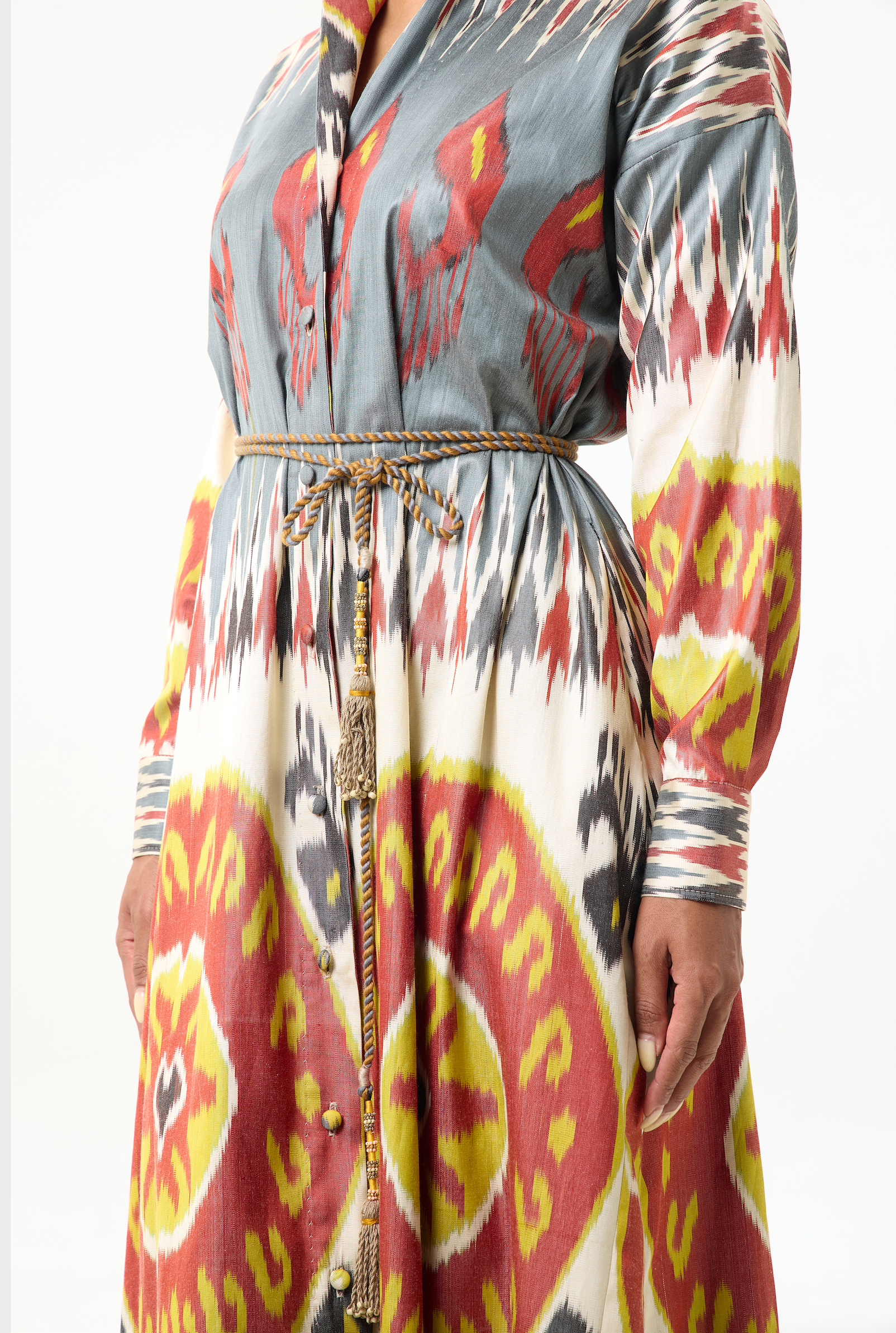 SILK IKAT SHIRT DRESS