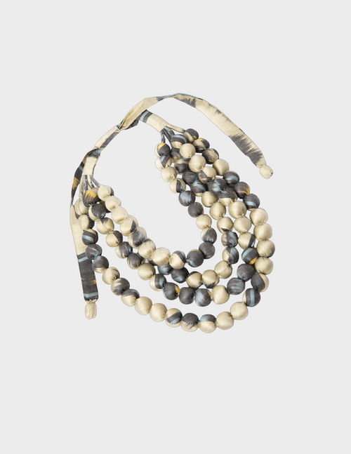 Beaded silk necklace