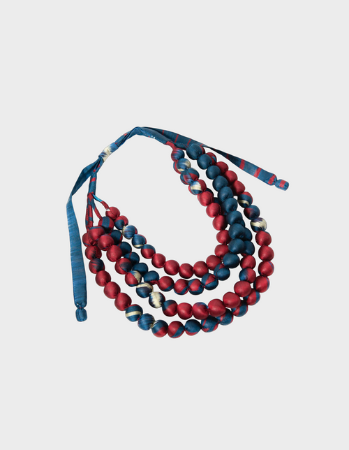 Beaded silk necklace