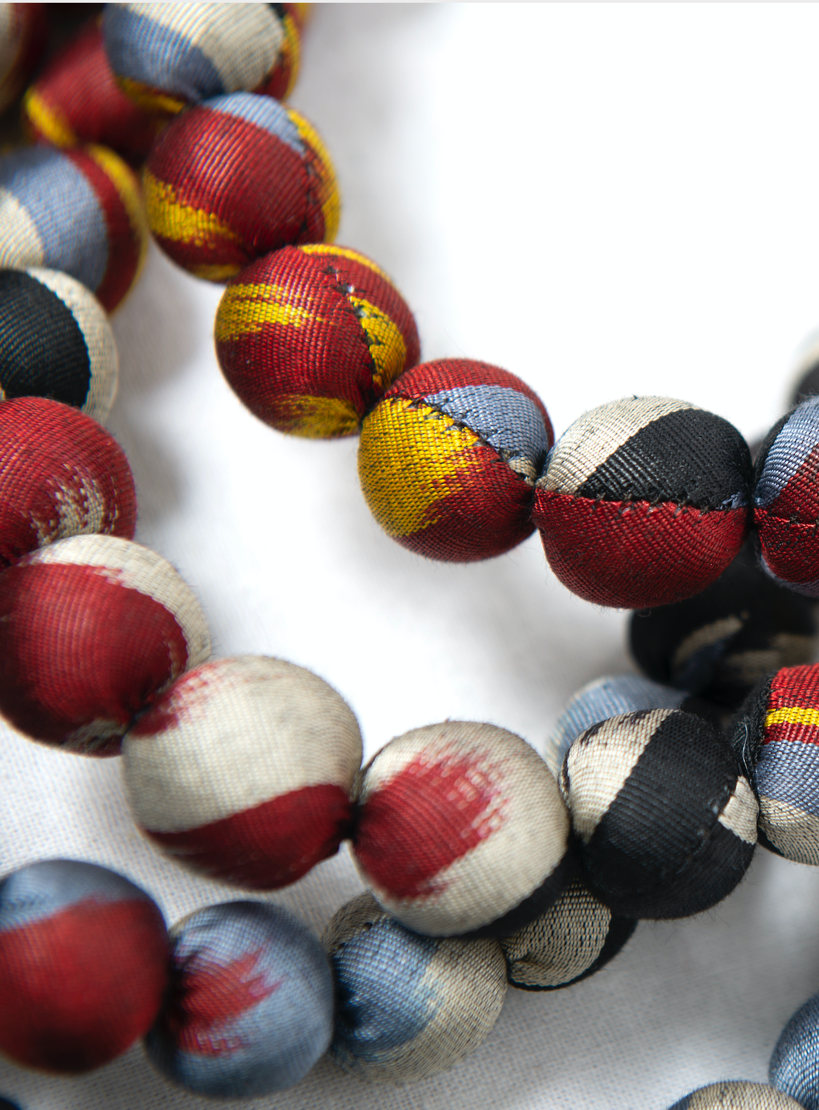SILK IKAT BEADED NECKLACE