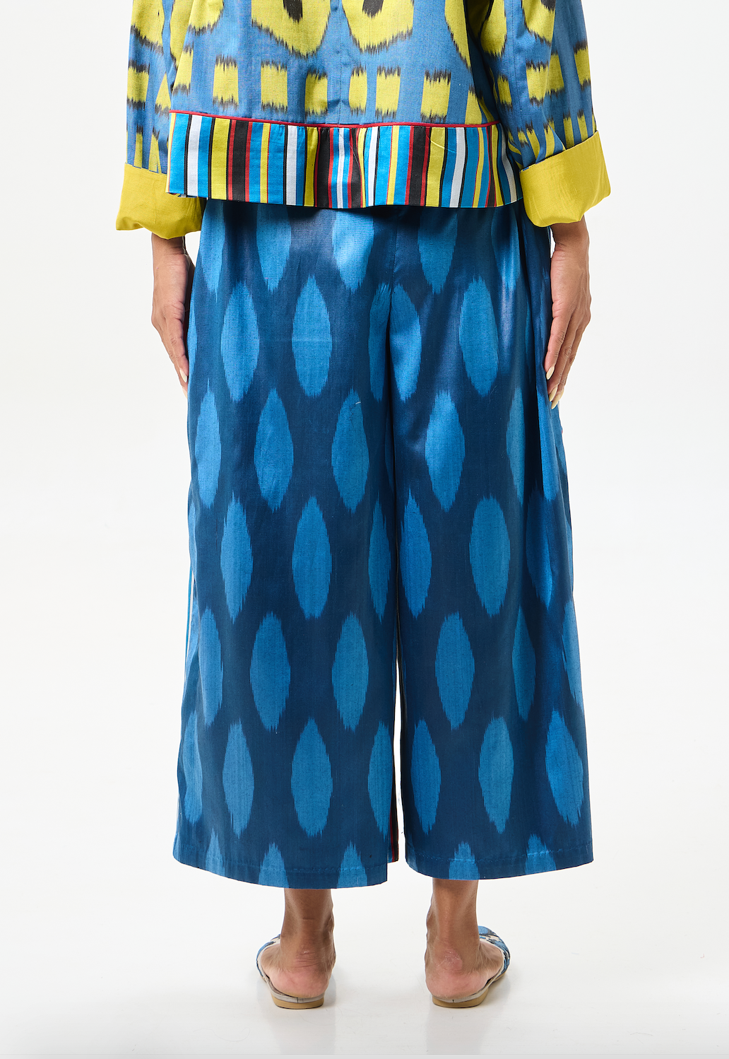 COMBO PANTS WITH SIDE TIES