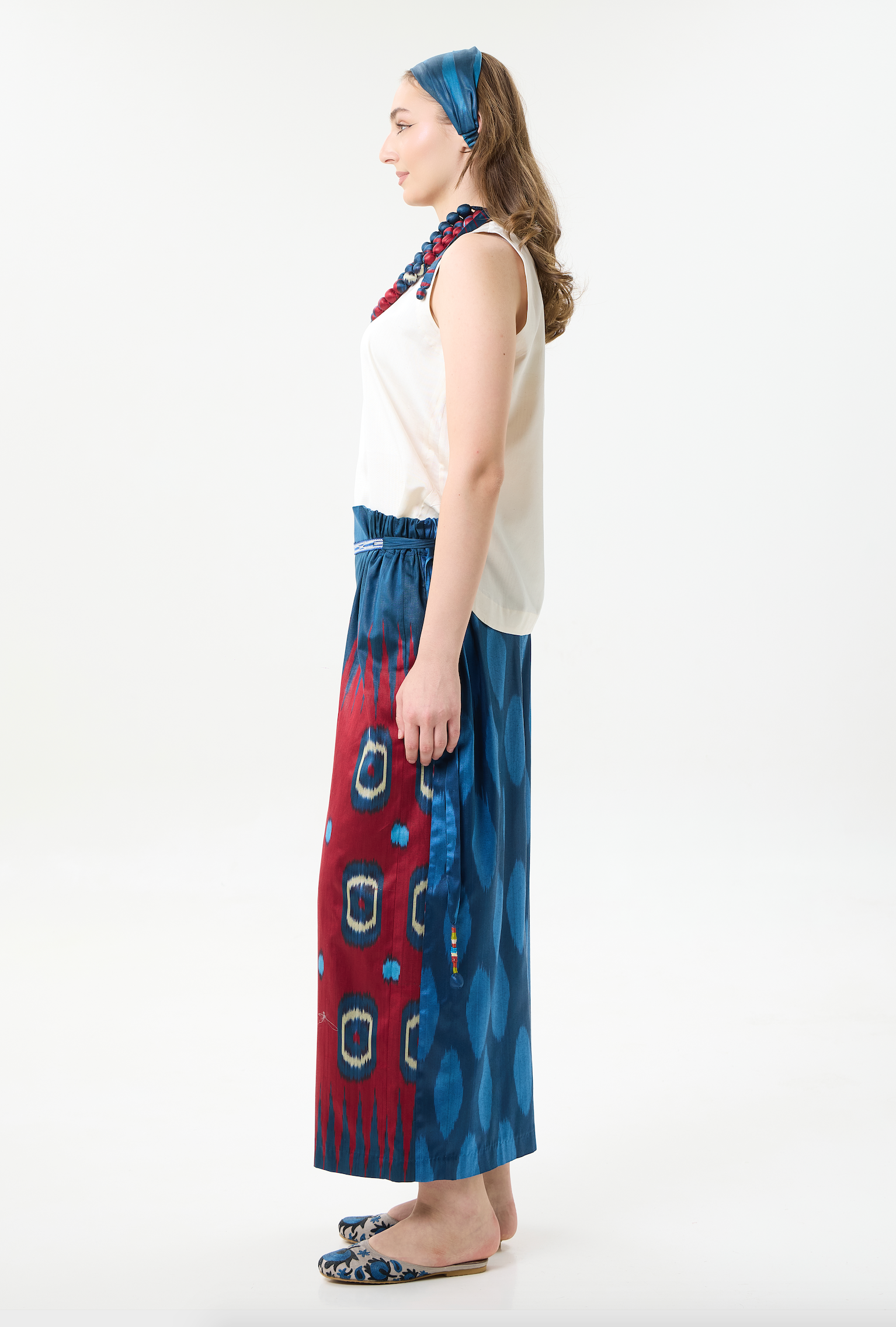 COMBO PANTS WITH SIDE TIES