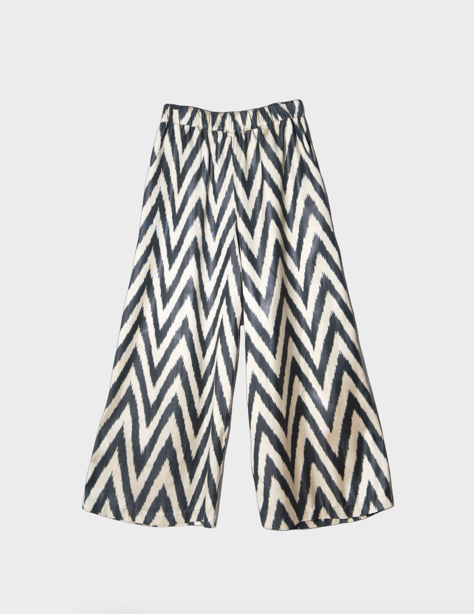 SILK IKAT WIDE-LEG PANTS