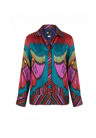SILK IKAT SHIRT IK112