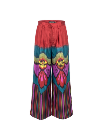 SILK IKAT WIDE LEG PANTS IK112