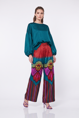 SILK IKAT WIDE LEG PANTS IK112