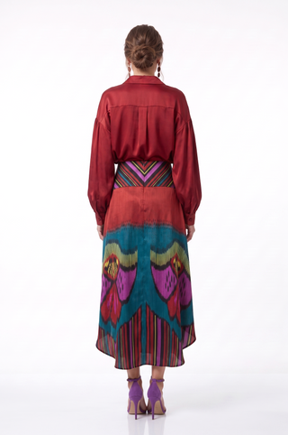 SILK IKAT SKIRT IK112
