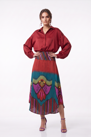 SILK IKAT SKIRT IK112
