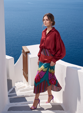SILK IKAT SKIRT IK112