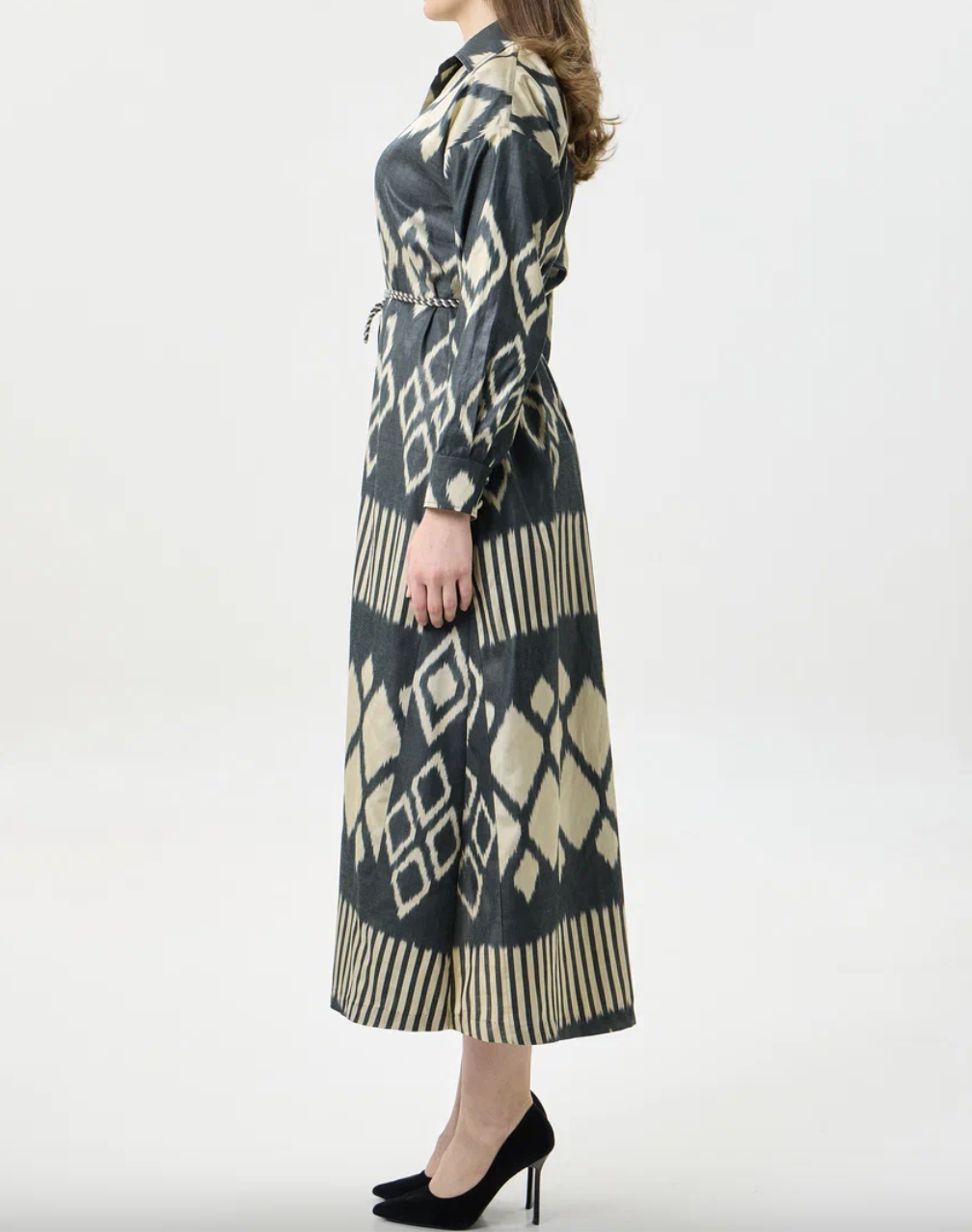 SILK IKAT SHIRT DRESS