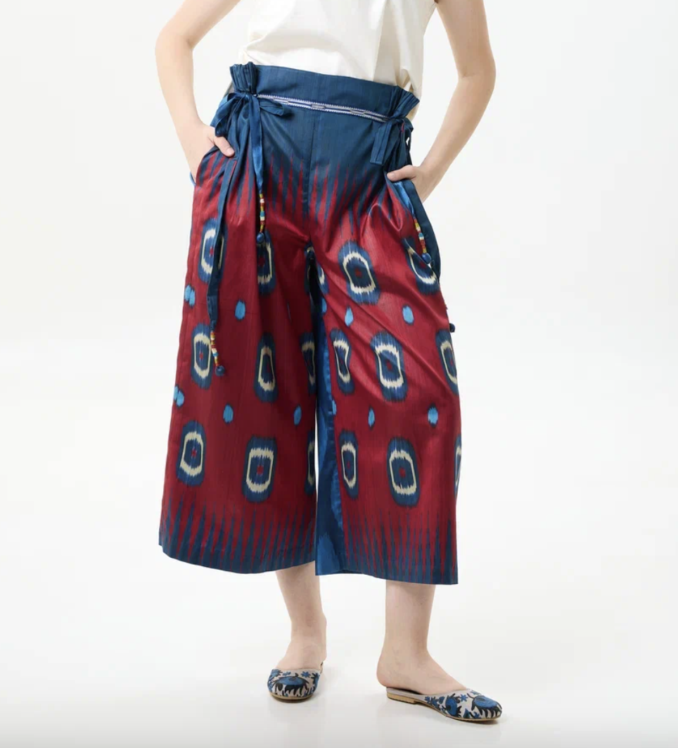 COMBO PANTS WITH SIDE TIES