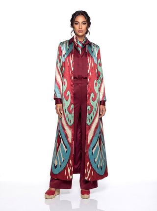Silk Ikat Maxi Jacket IK110